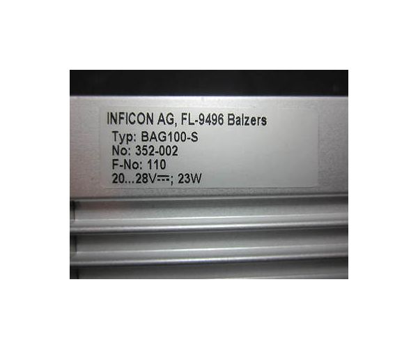 INFICON 352-002 Inficon AG, FL-9496 Balzers, ITR 100, Ion Gauge Transmitter  and in USA, Europe, China, and Asia