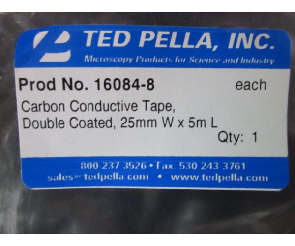 Ted Pella Inc Carbon Conductive Tape, 25mm W x 5m L, Quantity: Each of