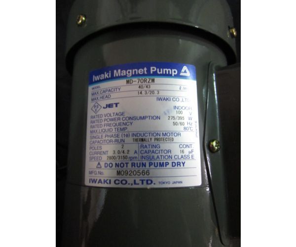 iwaki magnet pump MD-70RZM 100V-