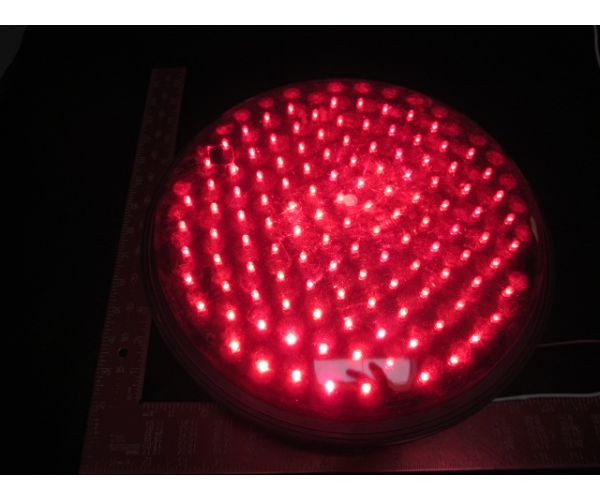 PRECISION SOLAR CONTROLS RED LED TRAFFIC SIGNAL LIGHTS VARIOUS 12 inch ...