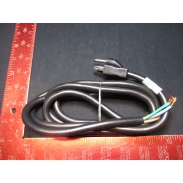 Volex 17516-10-B1 Power Cord, 5-15P Plug, Stripped End, 3 Cond SJT Cbl, 6'7"