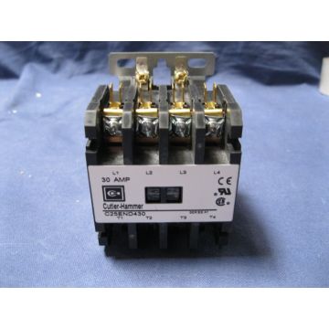 Cutler-Hammer C25END430T L37-300 EATON DEFINITE PURPOSE CONTACTOR 24VAC 4-POLE 30AMP CIBTACT COIL 24