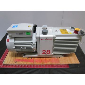 EDWARDS A37301920R EDWARDS E2M28-30 220-240VRotary Vane PUMP TEST CERTIFICATION ENCLOSED