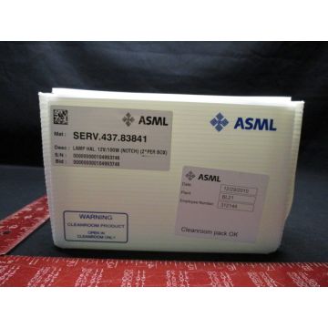 ASML SERV.437.83841 LAMP HALOGEN12V/100W (NOTCH 5) 2 PER BOX 4022.437.83841